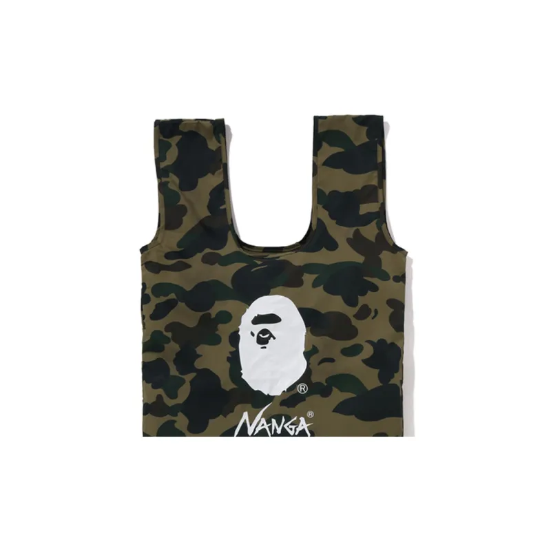 A BATHING APE NANGA Collaboration Polyester Shopping Bag Regular Unisex Green-3