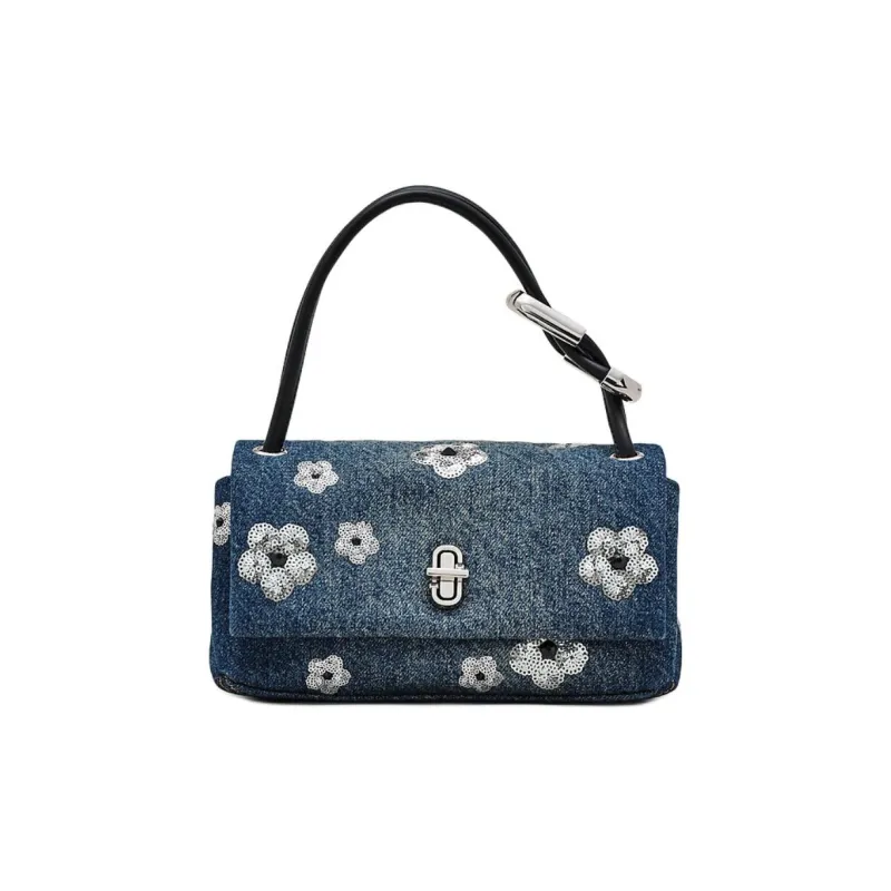 MARC JACOBS Denim Handbag, Shoulder Bag Mini Women's Denim Blue-0