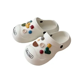 SHIGUDE Sandal Slippers Unisex, Milk White