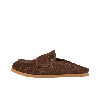 GUCCI Wrap-toe Slippers Women's Brown