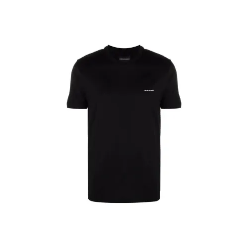 EMPORIO ARMANI Asv Lyocell Blend Jersey T shirt With Micro Logo Lettering