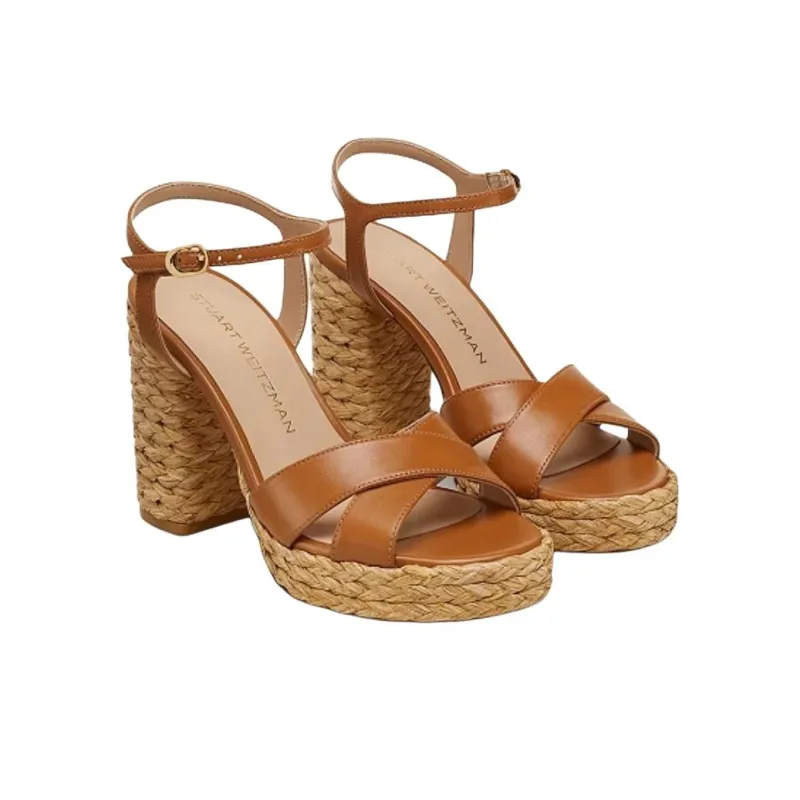 Stuart Weitzman/SW Dayna One Strap Sandals 11cm Women's Brown-2