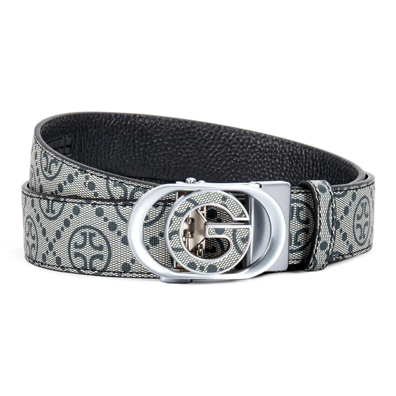 FORTEI Boyfriend, Cow Leather Belts Men's Vintage Blue Width 3.5cm Gift Box Set-9