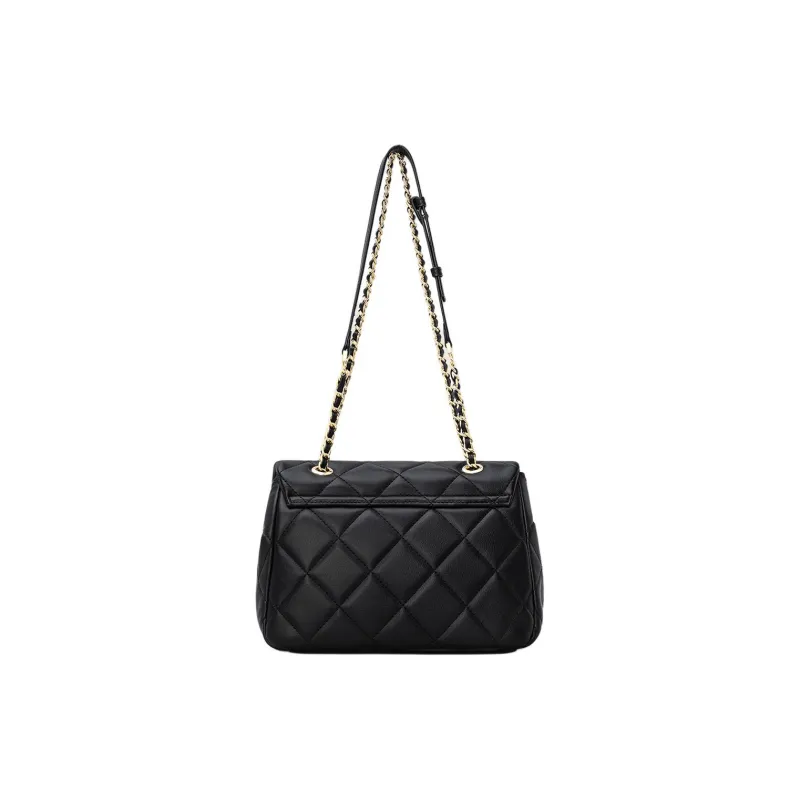 MILLIE'S Cow Leather Underarm Crossbody Bag, Shoulder Bag Women's Black/Ecru-3