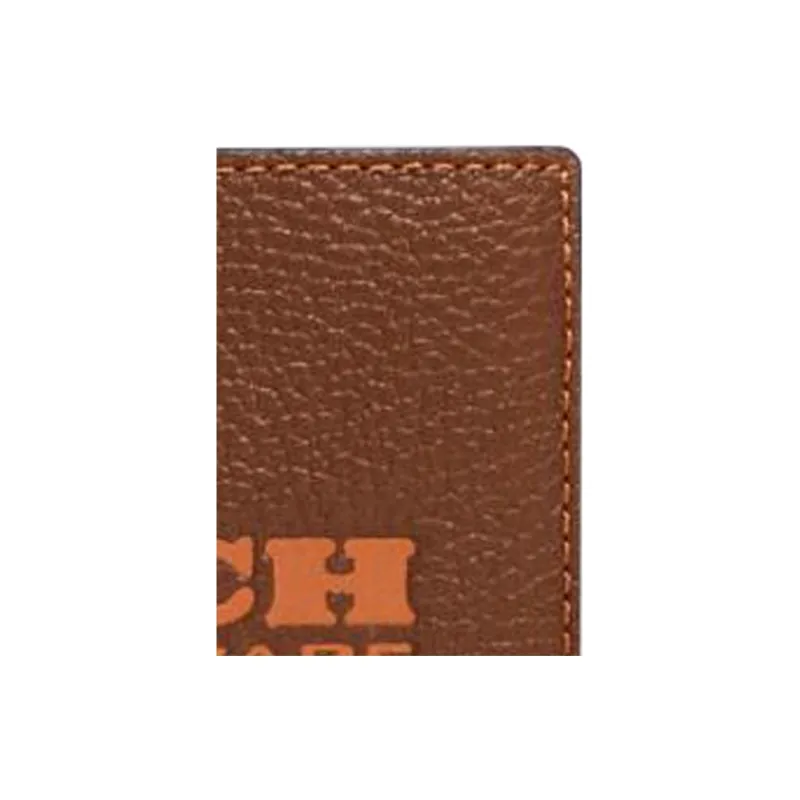 COACH Card Case Glossy Pebbled Leather Card Holder Wallet Small Size Women's Dark Brown-3
