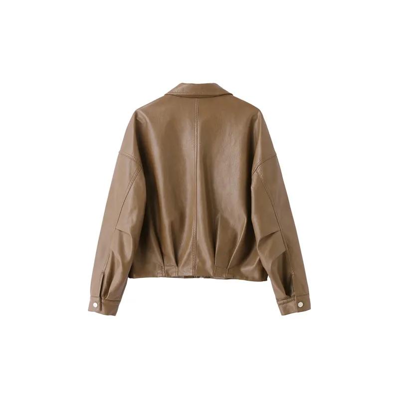 Yi Mengyuan Leather Jackets Coats Women's-1