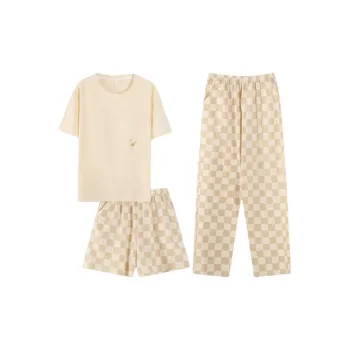 Qiao Ni Tong Pajama Set Women's Yellow