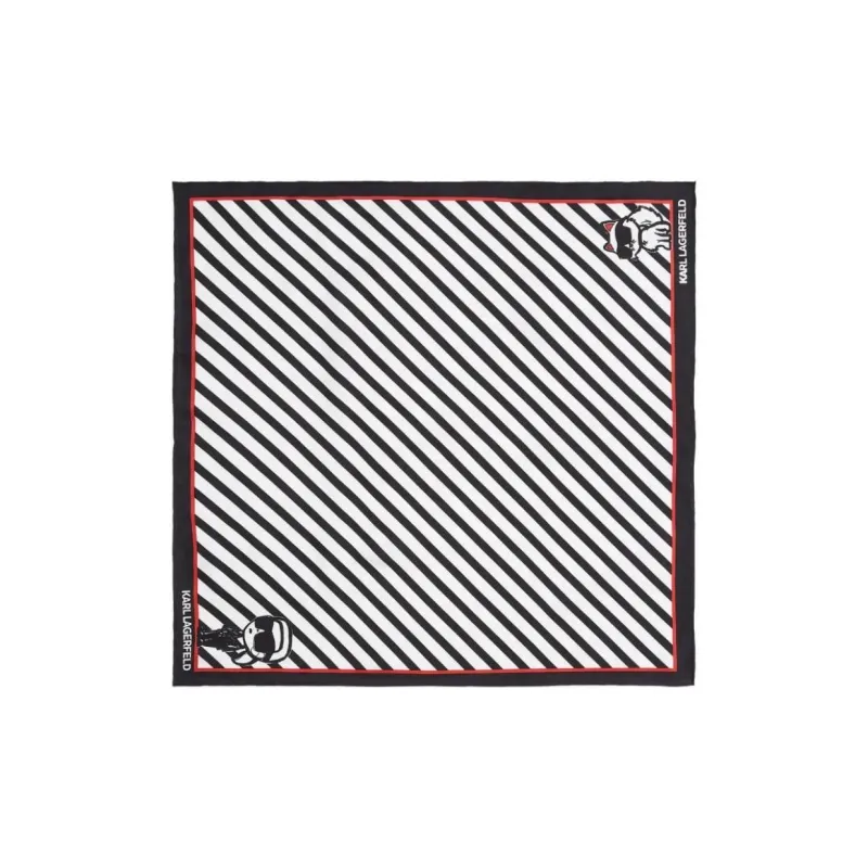 KARL LAGERFELD / Karl Lagerfeld Jeans Ikon Silk Scarf-0