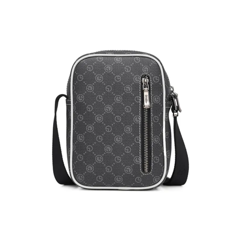 GOLDLION PVC Shoulder Bag Trumpets Men's Black-3