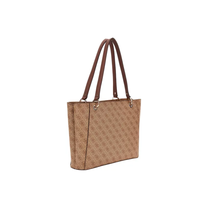 GUESS Artificial Leather Tote Bag Shopping Bag Shoulder Bag Handbag Women's Brown-1