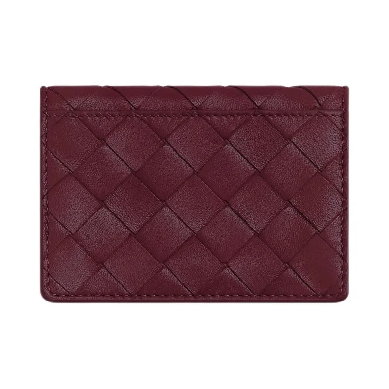 Bottega Veneta Lambskin Card Holder Women's Barolo-1