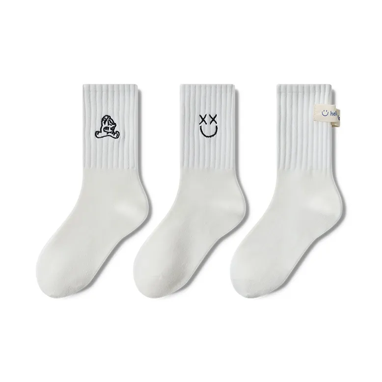 Moremoli Mid-Calf Socks Women's 3 Pack-4
