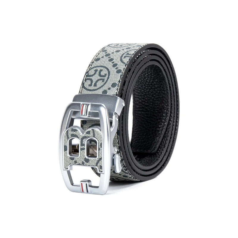 FORTEI Boyfriend, Cow Leather Belts Men's Vintage Blue Width 3.5cm Gift Box Set-16