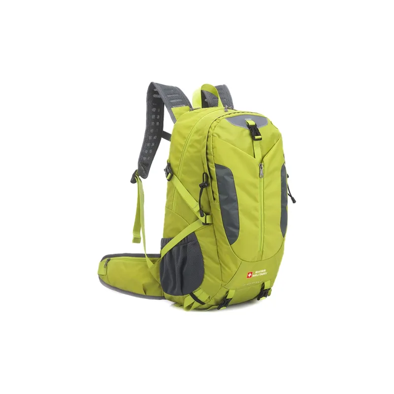 SWISS MILITARY Nylon Hiking Bag Backpacks Regular Unisex Fruit Green/Silver Blue-1