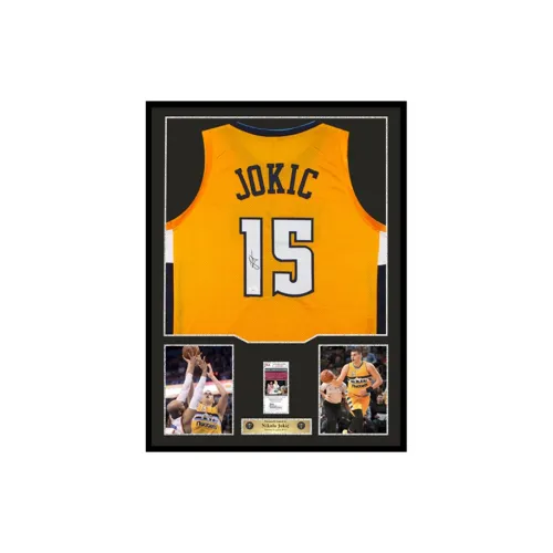 Three For Denver Nuggets Basketball Fan Supplies Framed Outer Frame Dimensions Approximately 78x98cm Yellow Unisex