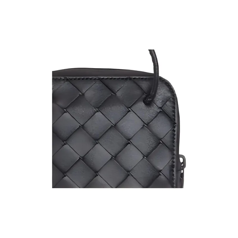 Bottega Veneta Sheepskin Nylon Blend Storage Bag Shoulder Bag Women's Black-2