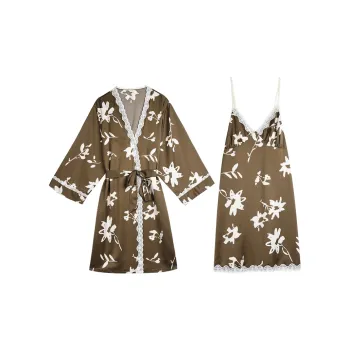 IIZZINI Pajama Set Women's Light Brown