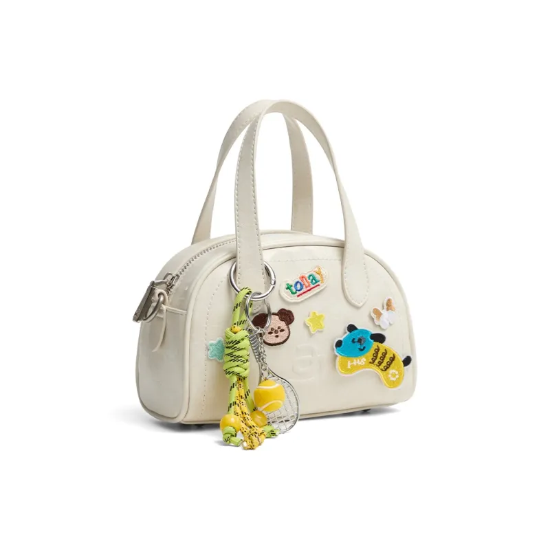 JACD PU Shoulder Bag, Crossbody Bag, Handbag Regular Women's Black/Wheat/White-3