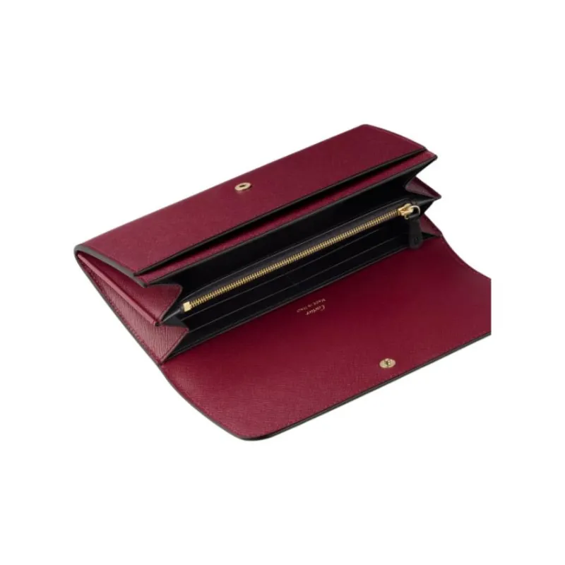 CARTIER C De Cartier Collection Calfskin Wallet Women's Cherry Red-3