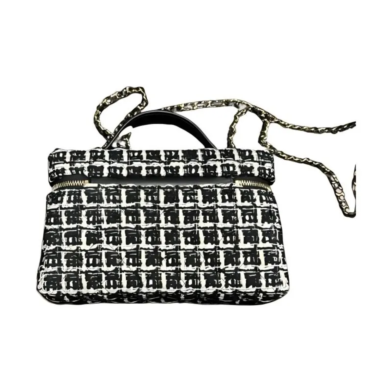 CHANEL Tweed Shoulder Bag, Crossbody Bag, Handbag Women's Black-2