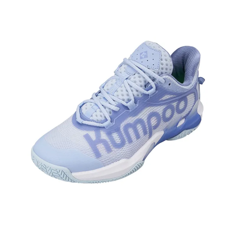 KUMPOO Cushioning Breathable Support Low-Top Badminton Shoes Unisex Blue-2