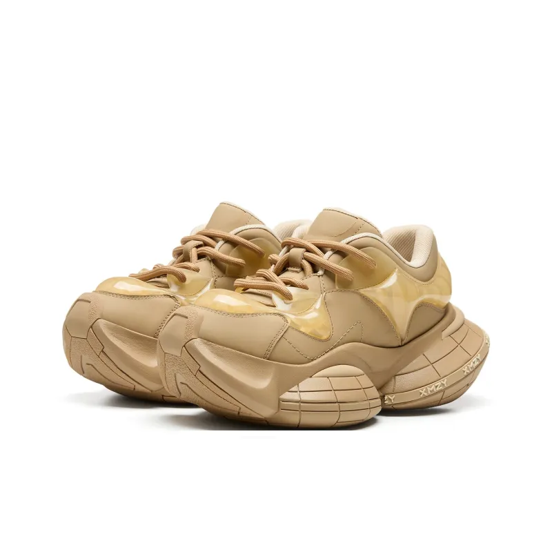 XMZY Interstellar Frisbee Series Chunky Sneakers Women's Low Top Cold Light Gunmetal/Angora Red/Guava Pink/Sand Peach/Pearl White-20