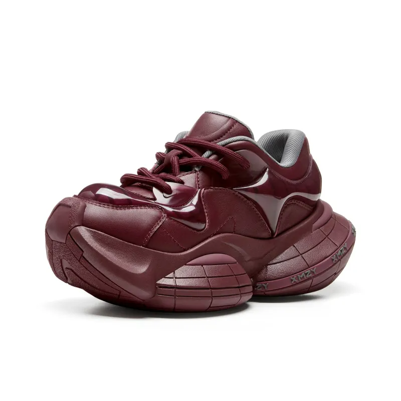 XMZY Interstellar Frisbee Series Chunky Sneakers Women's Low Top Cold Light Gunmetal/Angora Red/Guava Pink/Sand Peach/Pearl White-7