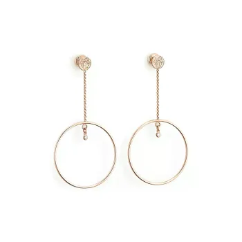 HERMES Rose Gold Earrings Unisex Rose Gold