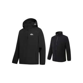 Quiksilver Water Resistant Windproof Breathable Wear Resistant Warm Water Repellent Rainproof Windbreaker Jacket Unisex