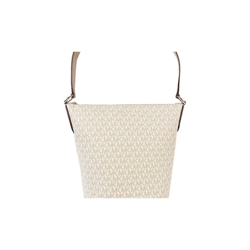MICHAEL KORS MK Brooke Coated Canvas Bucket Bags Crossbody Bag Shoulder Bag Medium Size Women's Vanilla-2