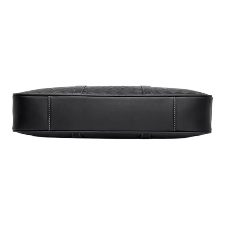 GOLDLION Cow Split Leather Laptop Bag Large Size Men's Black-4