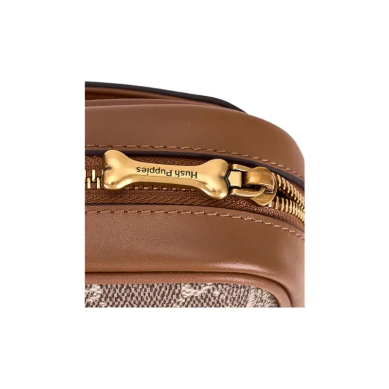 Hush Puppies Cow Leather Shoulder Bag Women's Khaki-6