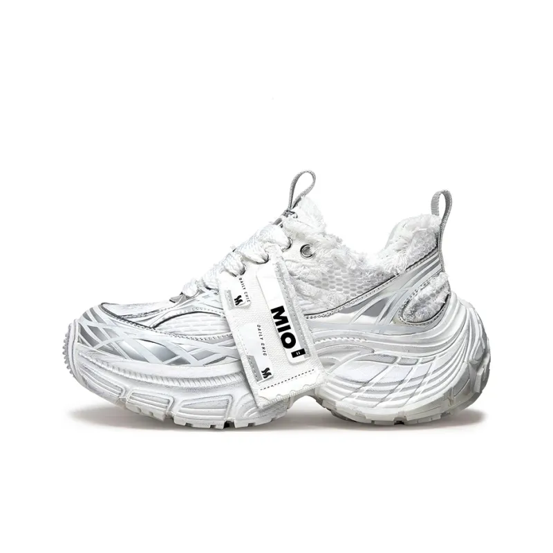 MIO Chunky Sneakers Unisex Low Top White-0