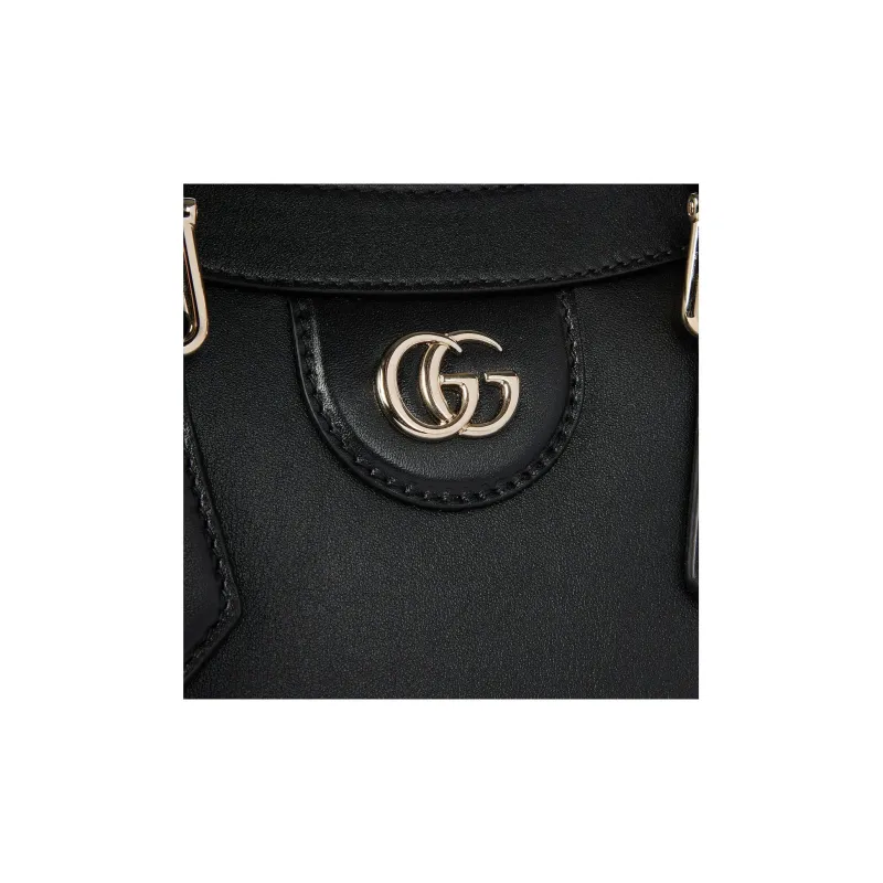 GUCCI Diana Leather Tote Bag, Shopping Bag, Shoulder Bag, Handbag Medium Size Women's Black-5