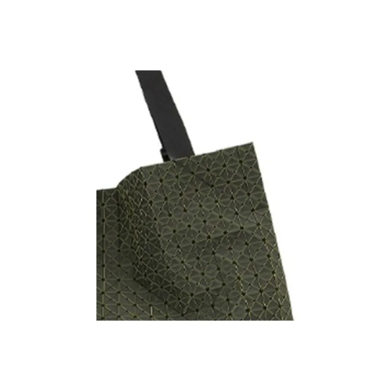 ISSEY MIYAKE Cotton Tote Bag Shopping Bag Shoulder Bags Unisex Yellow Green-3