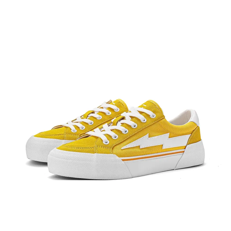 MINISO Lightning Vengeance Storm Collection Skateboard Shoes Unisex White Yellow-1