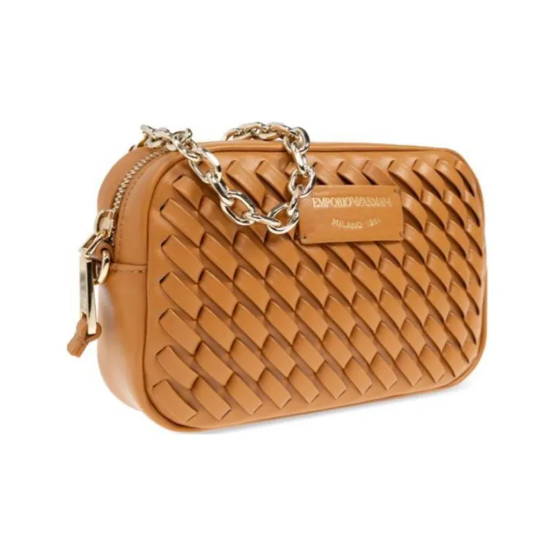 EMPORIO ARMANI Shoulder Bag With Decorative Weave-1