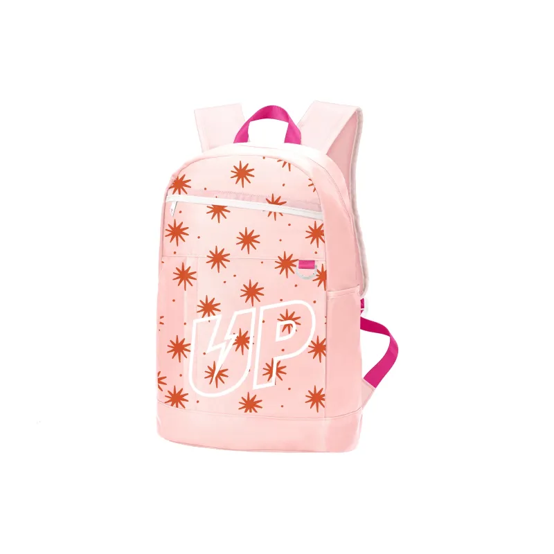 TURN UP Polyester Backpack Regular Unisex Pink-1