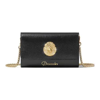 Braccialini Leather Wallet Women's Black