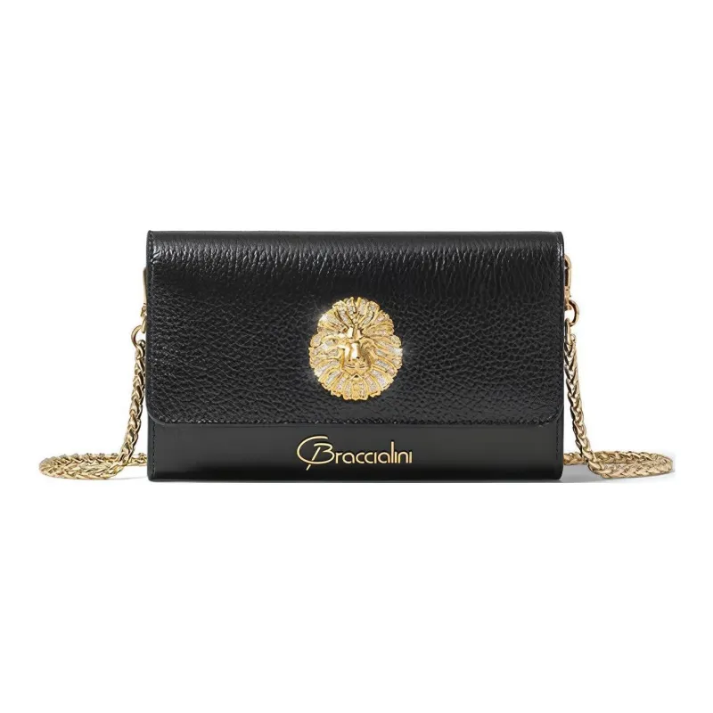 Braccialini Leather Wallet Women's Black-0