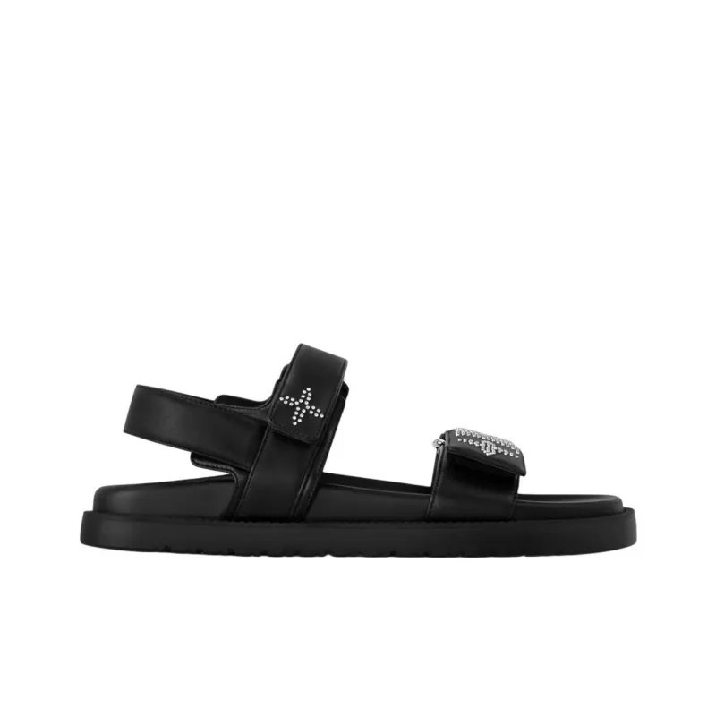 LOUIS VUITTON Sunset Strap Sandals Women's Black-1