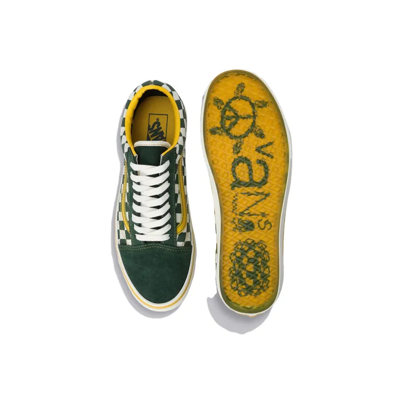Rarebirth x Vans Old Skool Anti Slip Wear Resistant Low Top Skateboard Shoes Unisex Green-3