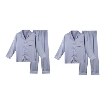 XIAFENYAN Pajama Set Unisex Haze Blue