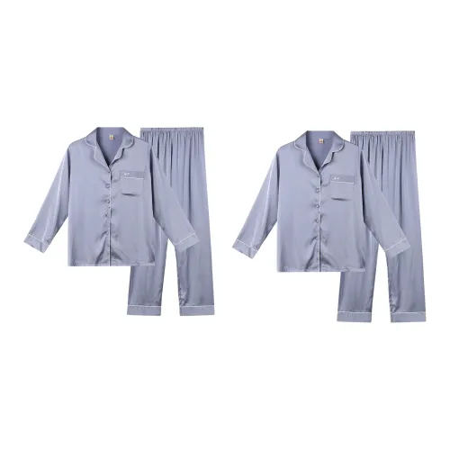XIAFENYAN Pajama Set Unisex Haze Blue