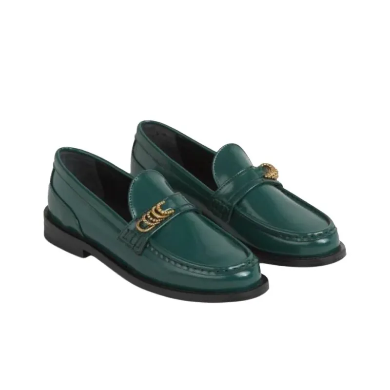 DOROTHEE SCHUMACHER Modern Shine Loafers Women's Green-2