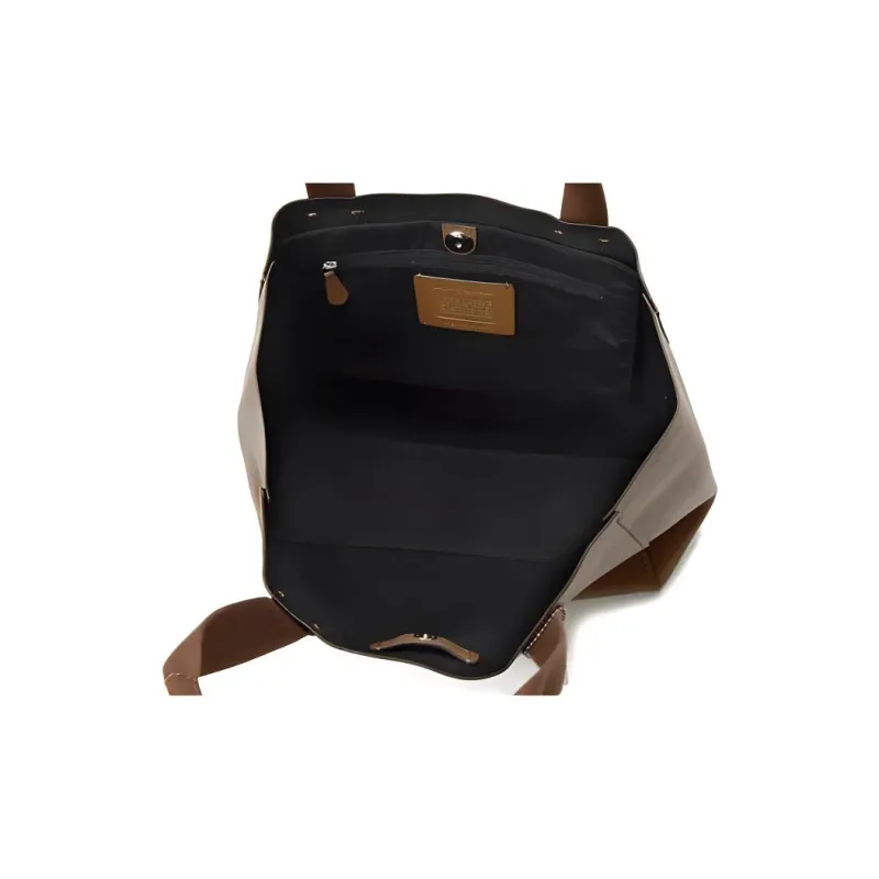COACH Derby Cow Leather Tote Bag Shopping Bag Shoulder Bag Crossbody Bag Handbag Large Size Women's Brown-3