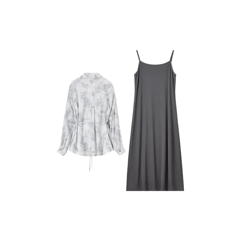 SENTUBILA Skirt Set Women's Gray-2