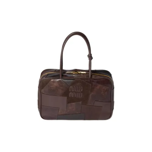 MIU MIU Beau With Cow Leather And Sheepskin Handbag Large Size Women's Briarwood