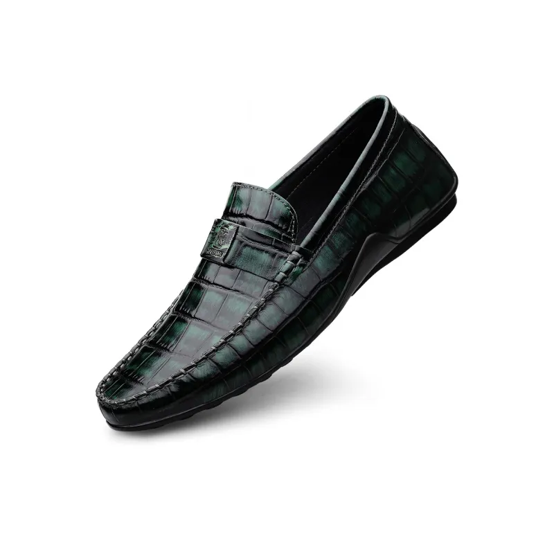 CKVUSAMG Gommino Loafers Unisex Black/Blue-9