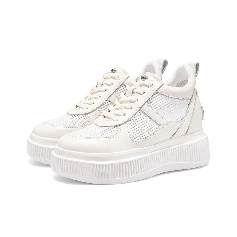 IiJin Low Top Woven Cut Out Trendy Sneakers & Casual Shoes Women's-4